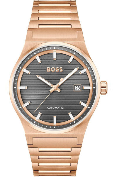 Candor Auto Analog Grey Round Dial Men's Watch 1514185