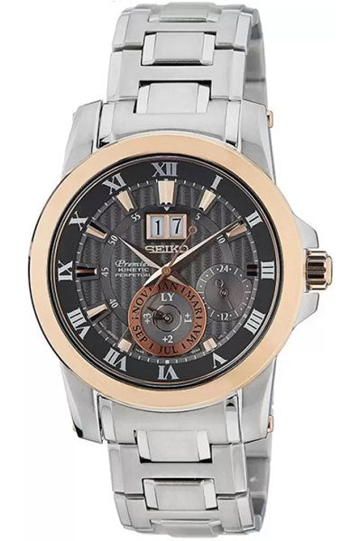 Seiko Chronograph Brown & Stainless Steel Men's Watch SNP114P1