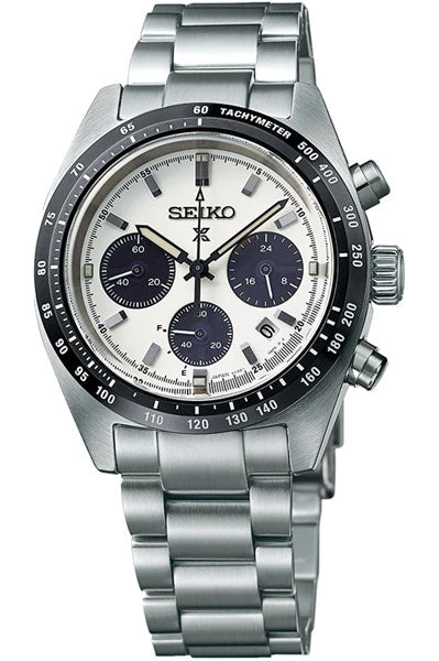 Seiko Chronograph White & Metal band Men's Watch SSC813P1