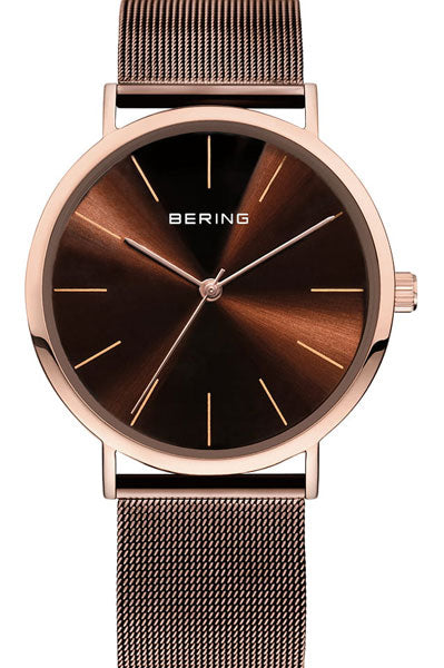 Bering Analog Brown & Milanese Women's Watch 13436 265