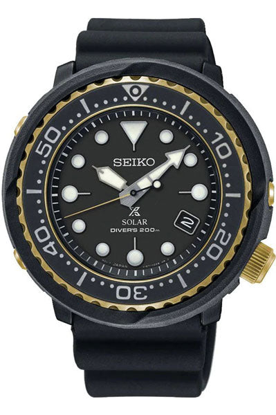 Seiko Analog Black & Silicone Men's Watch SNE498P1