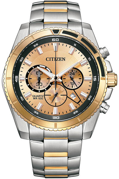 Citizen Analog Rose Gold & Stainless Steel Men's Watch AN8204 59X