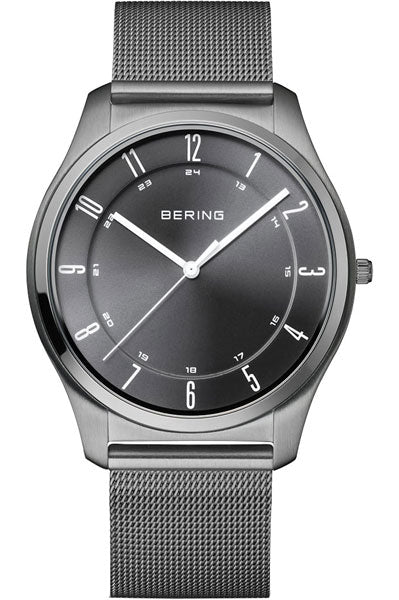 Bering Analog Grey & Stainless Steel Men's Watch 18340 377