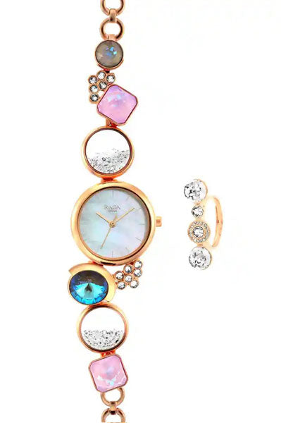 Analog Mother Of Pearl &  Women's Watch NR95128WM01F