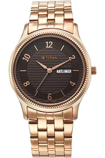 Analog Brown & Stainless Steel Men's Watch NS1824WM01