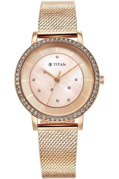 Analog Pink & Stainless Steel Women' NS95236WM02