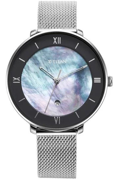 Analog Mother Of Pearl & Stainless Steel Women' NS2651SM07