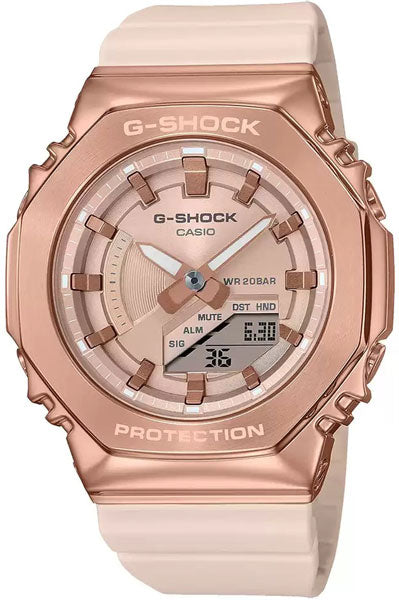 Casio Analog-Digital pink & Resin Women's Watch G1463