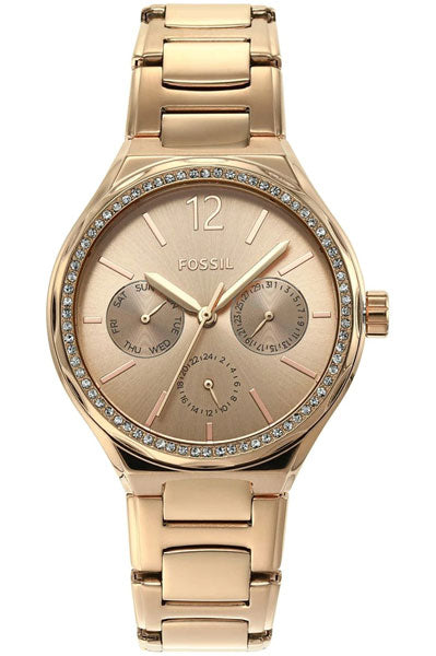 FOSSIL  Rose Gold & Stainless Steel Women's Watch BQ3721