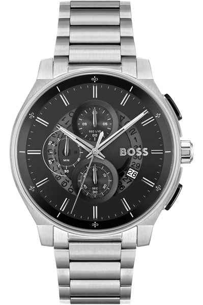 Hugo Boss Stainless Steel Black Dial Chronograph Men's Watch 1514191