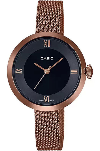 Casio Analog Black & Stainless Steel Women's Watch A1853