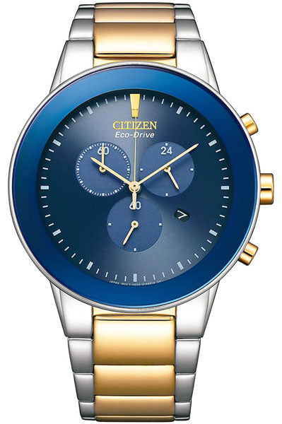 Citizen Analog Blue & Stainless Steel Men's Watch AT2244 84L