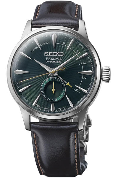 Seiko Analog green & Leather Men's Watch SSA459J1