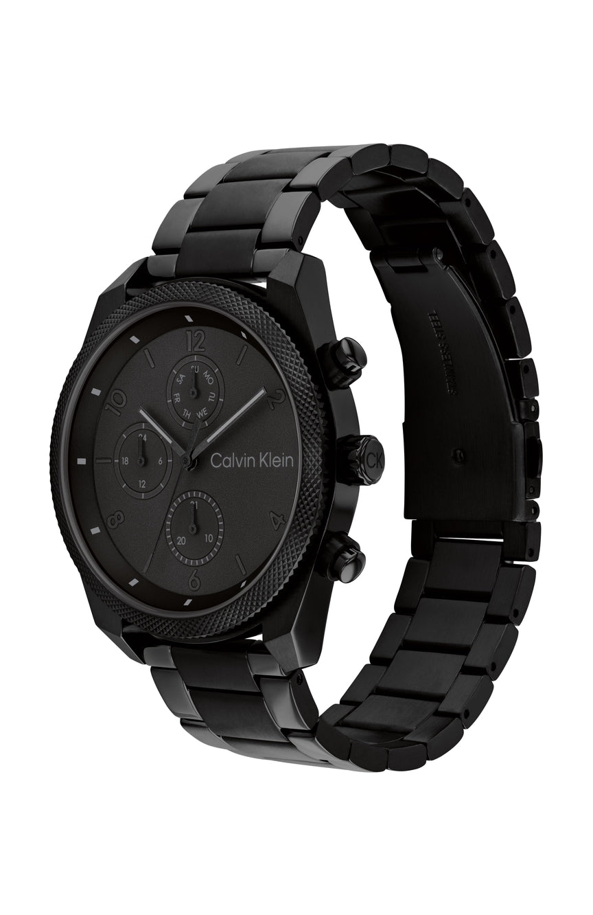 Impact Men's Black Chronograph Stainless Steel Watch 25200359