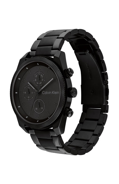 Impact Men's Black Chronograph Stainless Steel Watch 25200359