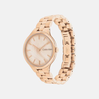 CALVIN KLEIN Analog Mother Of Pearl & Stainless Steel Women's Watch 25200427