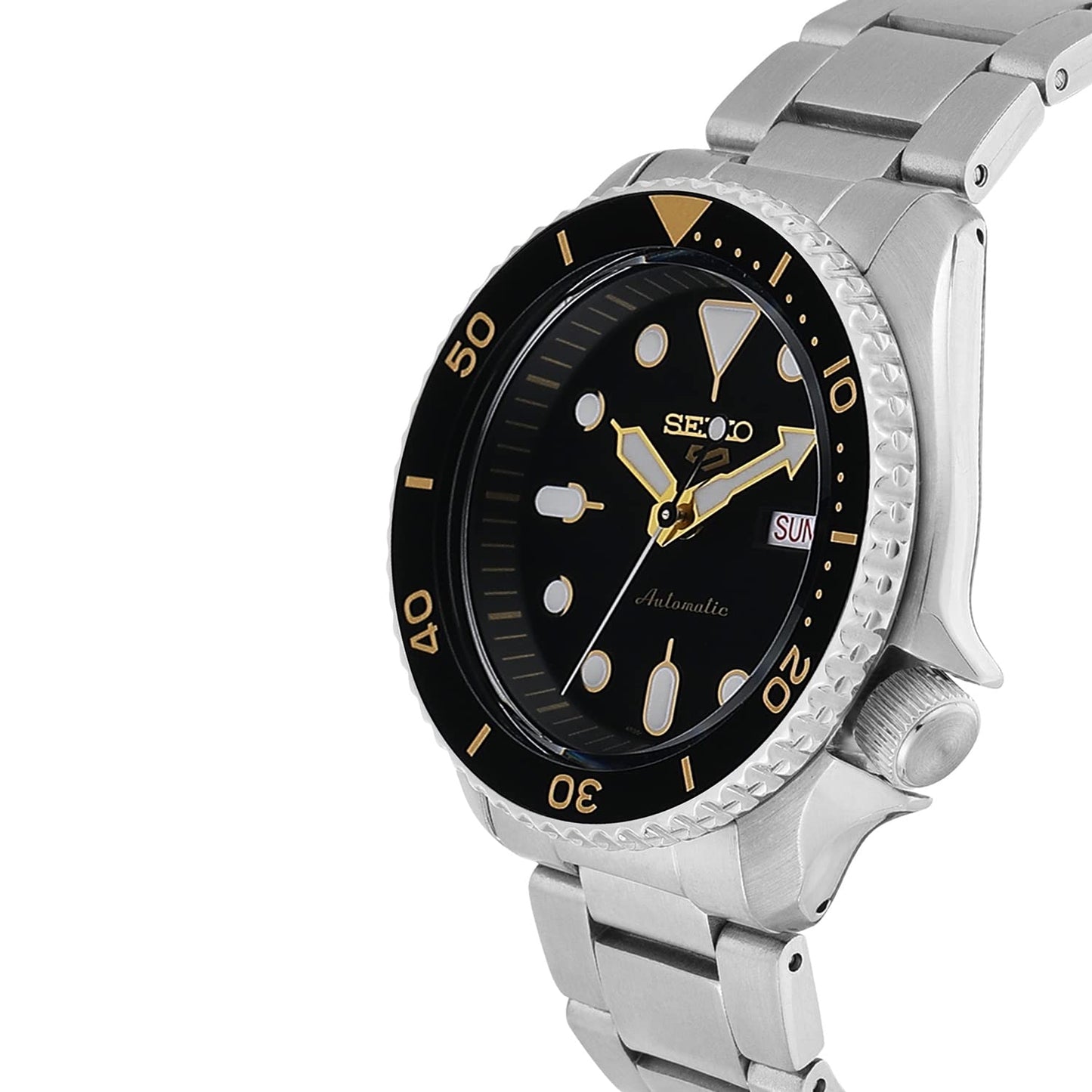 Seiko Analog Black & Stainless Steel Men's Watch SRPD57K1