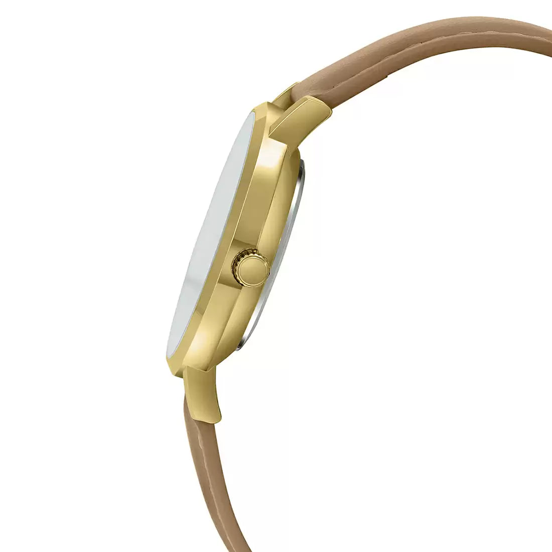 CASIO Analog White & Leather Women's Watch A1786