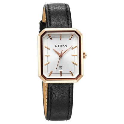 Analog Silver & Leather Women's Watch 95249WL01