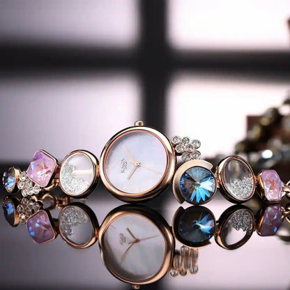 Analog Mother Of Pearl &  Women's Watch NR95128WM01F