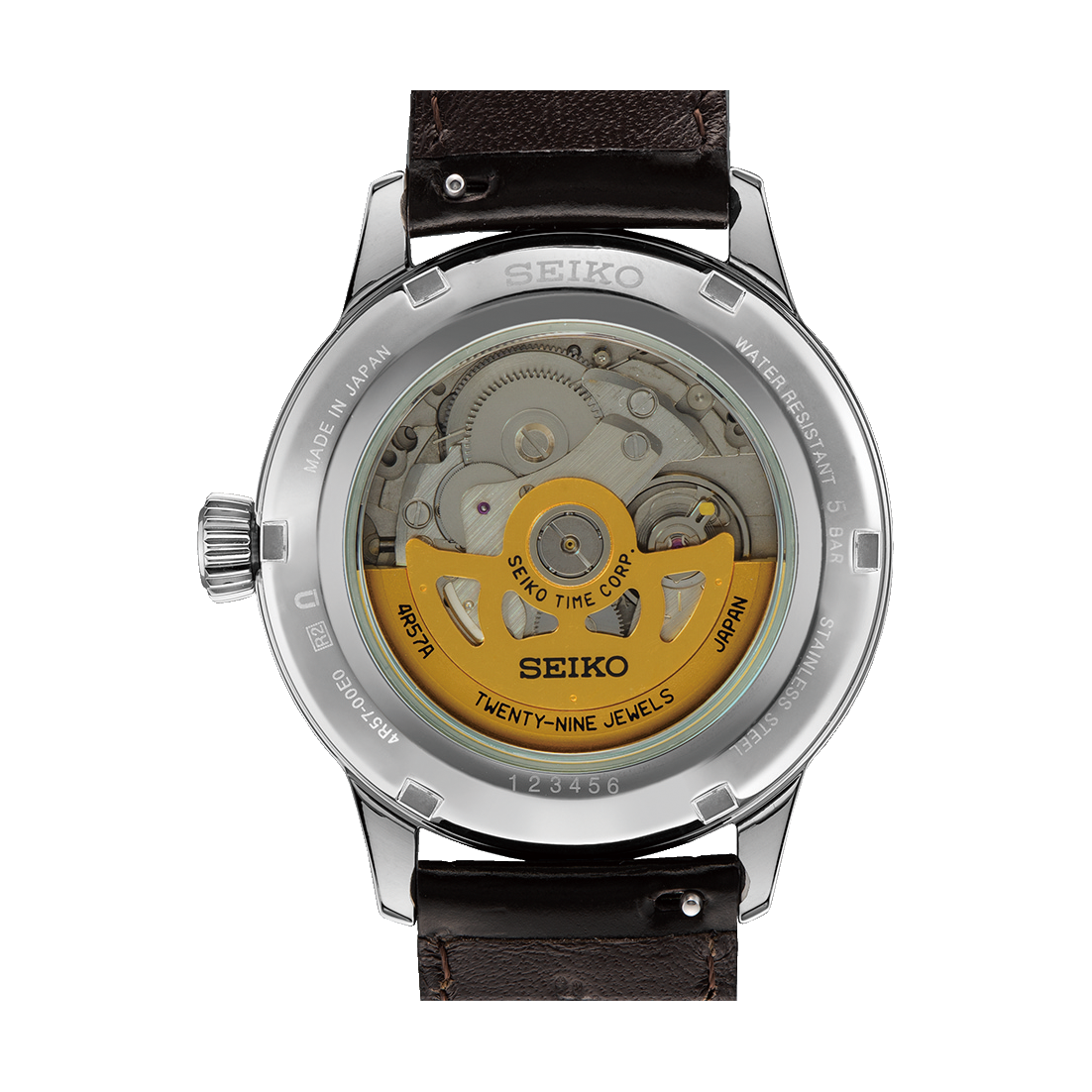Seiko Analog green & Leather Men's Watch SSA459J1