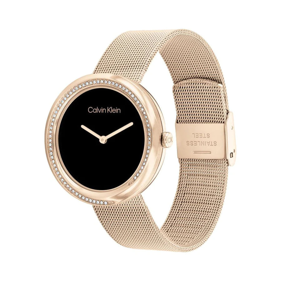 CALVIN KLEIN Analog Black & Stainless Steel Women's Watch 25200151