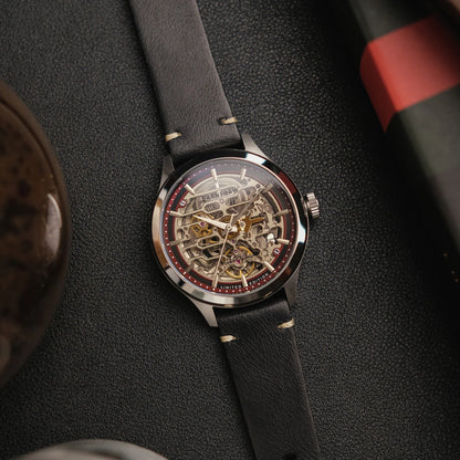 Earnshaw  Red & Leather Men's Watch ES 8229 03