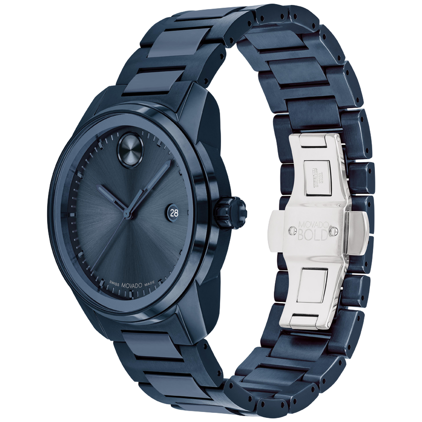 Movado Analog Blue & Stainless Steel Men's Watch 3600862