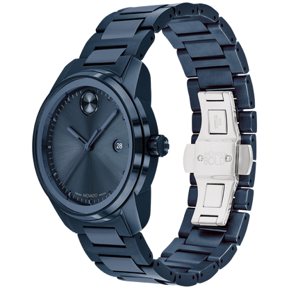 Movado Analog Blue & Stainless Steel Men's Watch 3600862