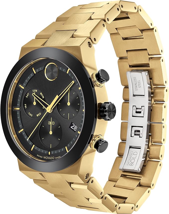 Movado Analog Black & Stainless Steel Men's Watch 3600858