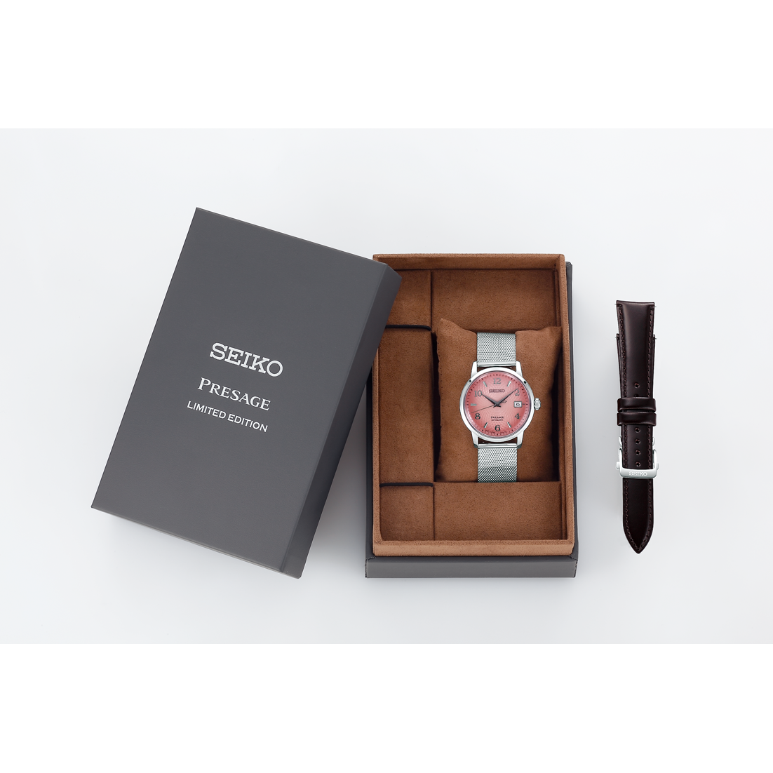 Seiko Analog Pink & Stainless Steel Men's Watch SRPE47J1