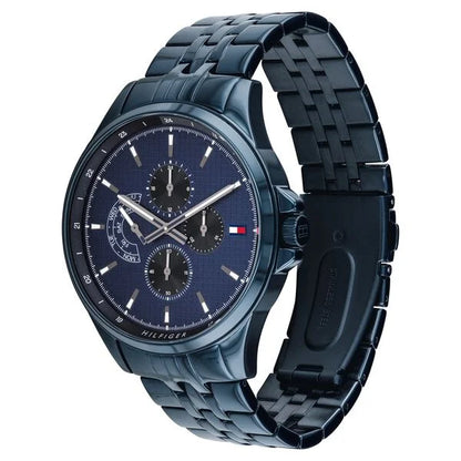 Multifunction Blue & Stainless Steel Men's Watch NETH1791618