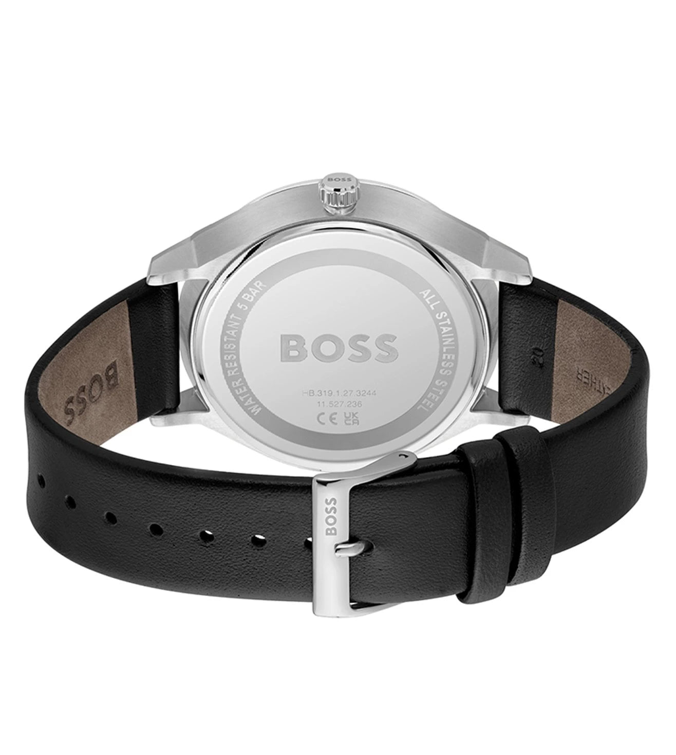 Hugo Boss Analog Black & Leather Men's Watch 1514102
