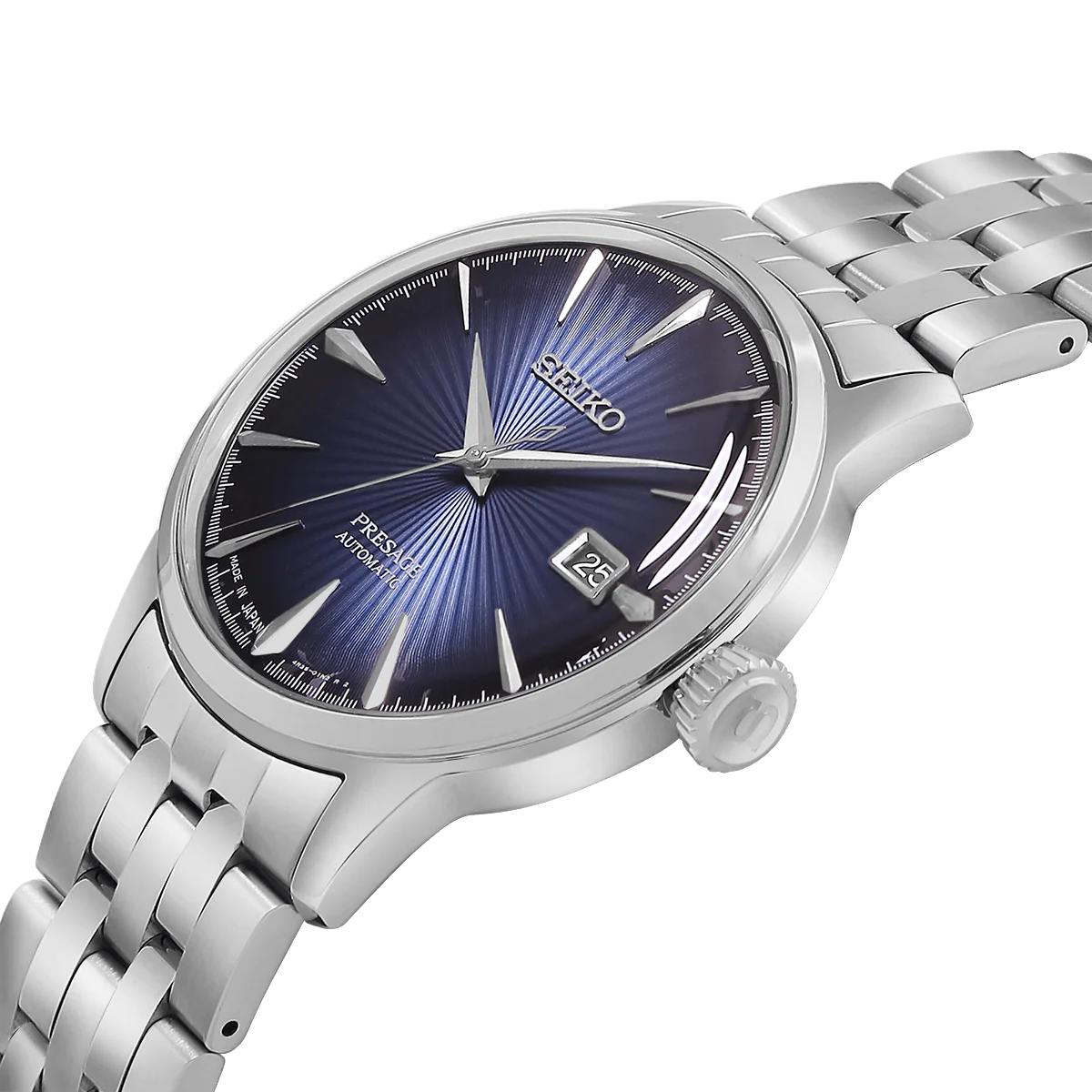 Seiko Analog Blue & Metal band Men's Watch SRPB41J1