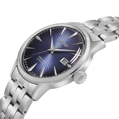 Seiko Analog Blue & Metal band Men's Watch SRPB41J1