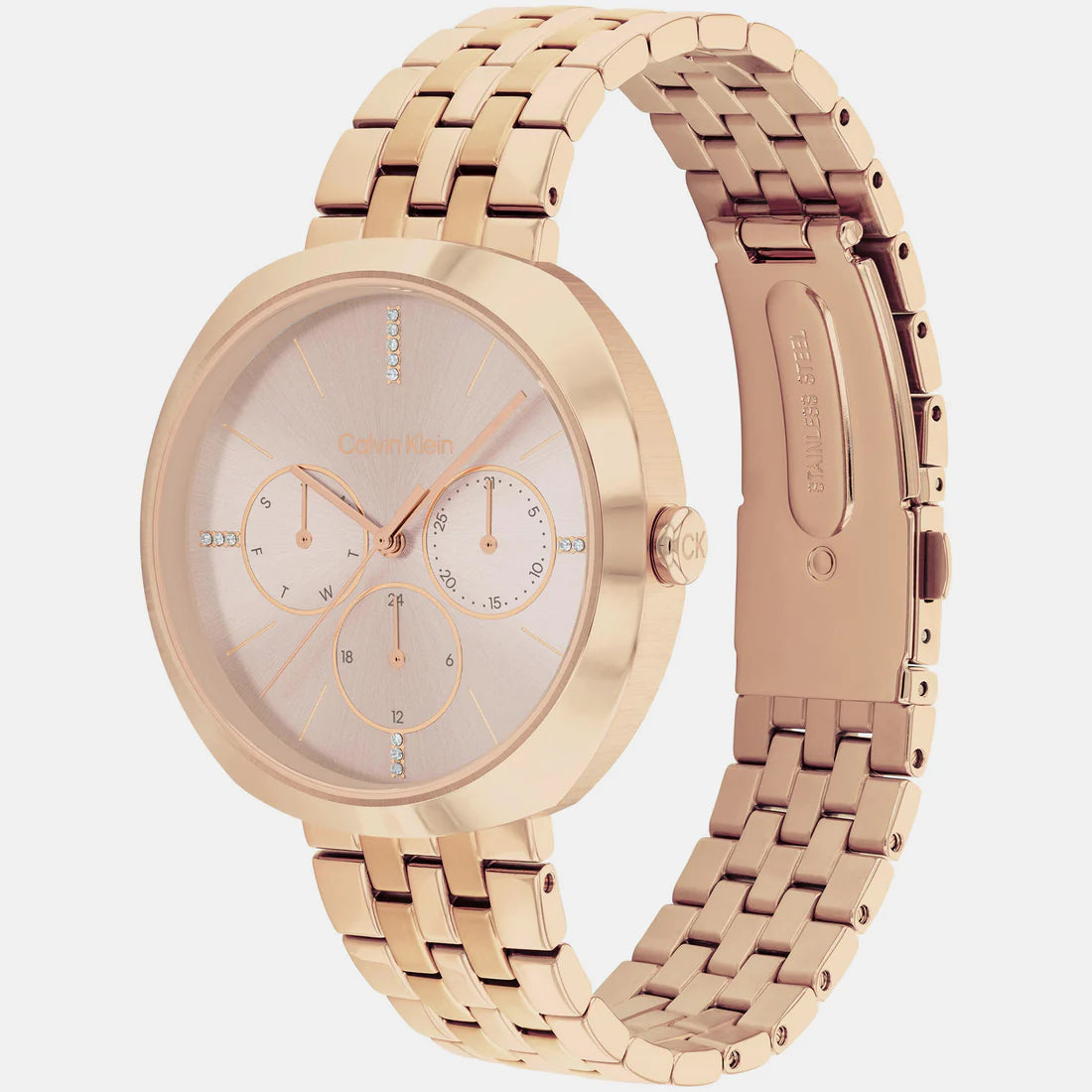 CALVIN KLEIN Chronograph Gold & Stainless Steel Women's Watch 25200419