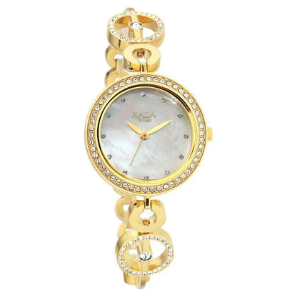 Raga Mother of Pearl Dial Women Watch With Metal Strap