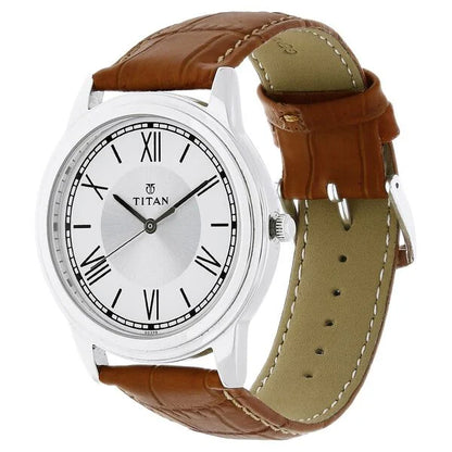 Analog Silver & Leather Men' NN1735SL01