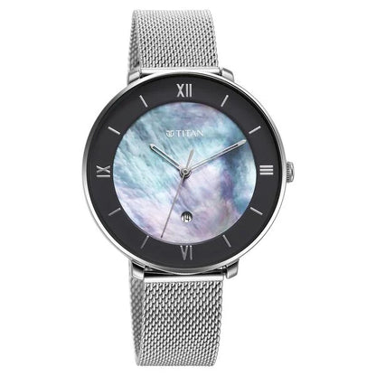 Analog Mother Of Pearl & Stainless Steel Women' NS2651SM07