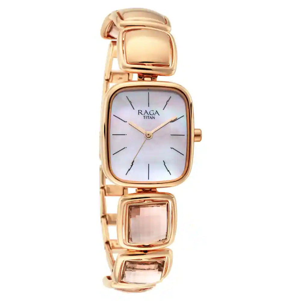 Analog Mother Of Pearl &  Women's Watch NR95136WM01