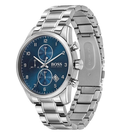 Hugo Boss Analog Blue & Stainless Steel Men's Watch 1513784