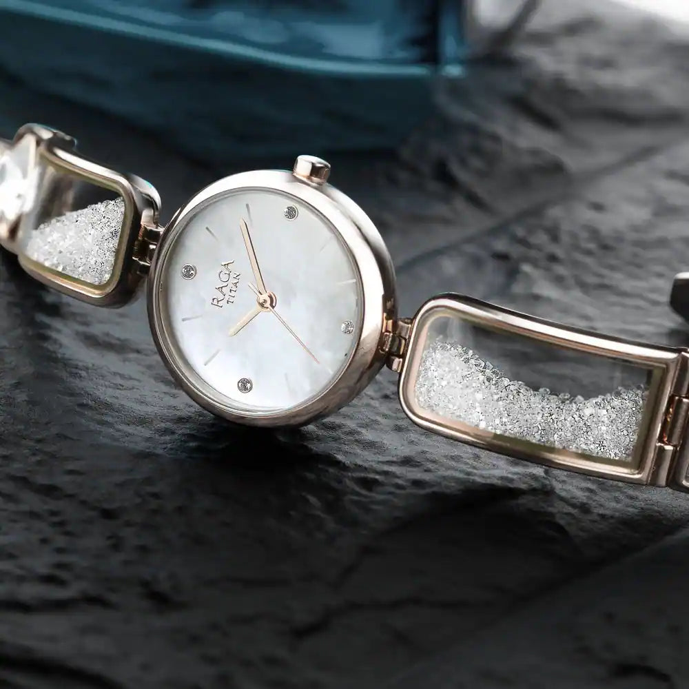 Analog Mother Of Pearl &  Women's Watch NQ95105WM01F