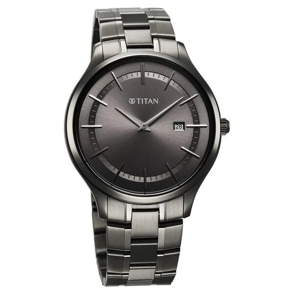Analog Grey & Stainless Steel Men' 90142QM06