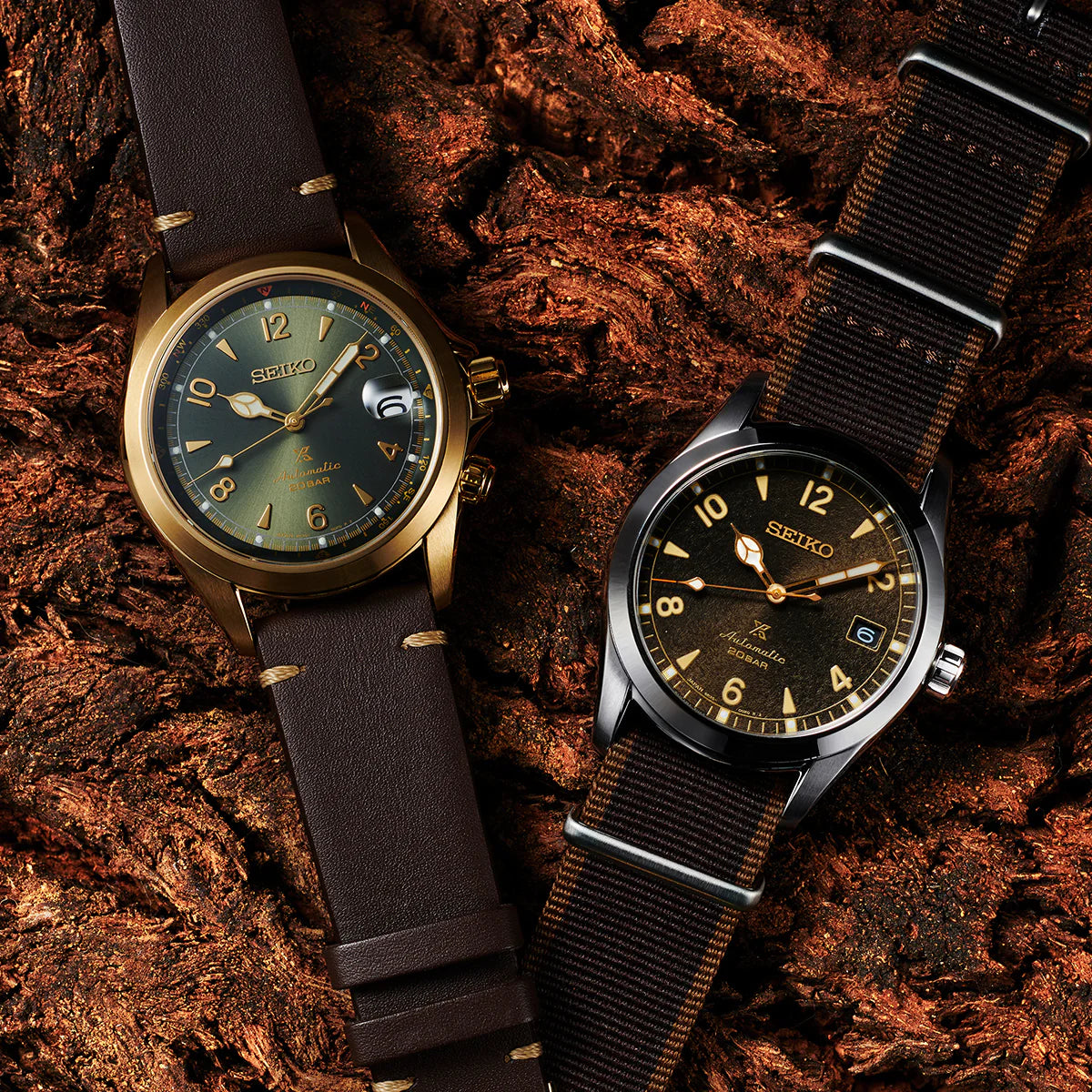 Seiko Analog Green & Leather Men's Watch SPB210J1