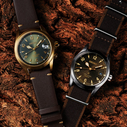 Seiko Analog Green & Leather Men's Watch SPB210J1