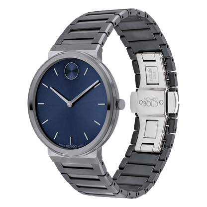 Movado Analog Blue & Stainless Steel Men's Watch 3601076