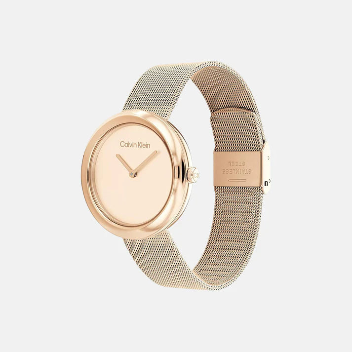 CALVIN KLEIN Analog Rose Gold & Stainless Steel Women's Watch 25200013