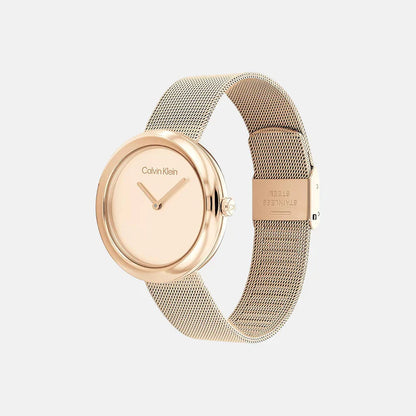 CALVIN KLEIN Analog Rose Gold & Stainless Steel Women's Watch 25200013