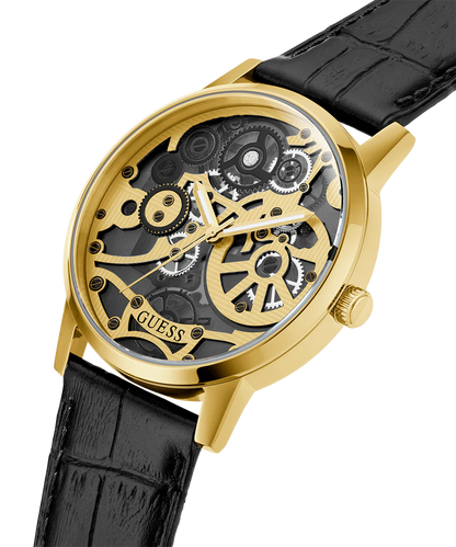 Guess Analog Gold & Leather Men's Watch GW0570G1