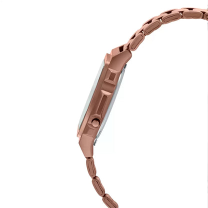 Casio Digital Rose Gold & Stainless Steel Unisex Watch D197